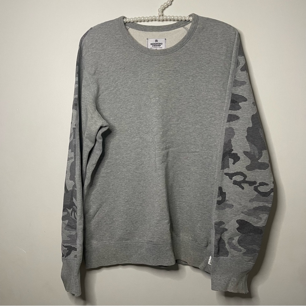 Reigning Champ Camo Sleeve Crewneck